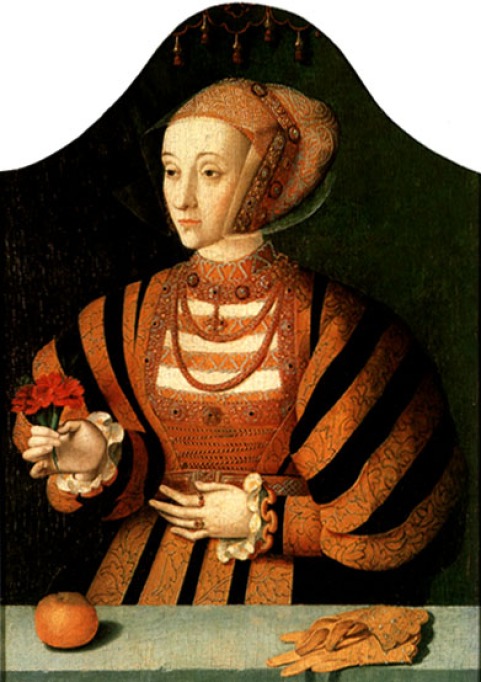 Ana de Cleves, por Bartholomäus Bruyn, o velho. Datado de 1540.